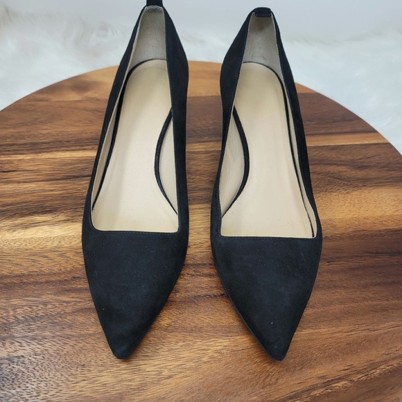 Everlane Black Suede Made In Italy Business Wear 2.5" Heels Women's 9.5